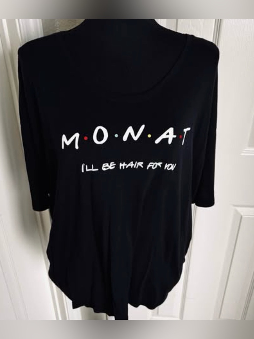MONAT Black “I’ll Be Hair for You” Lightweight Shirt Size XL